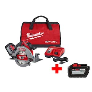M18 FUEL 18-Volt Lithium-Ion Brushless Cordless 7-1/4 in. Circular Saw Kit W/ Free High Output 12.0Ah Battery