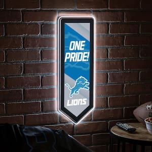 Detroit Lions Pennant 9 in. x 23 in. Plug-in LED Lighted Sign