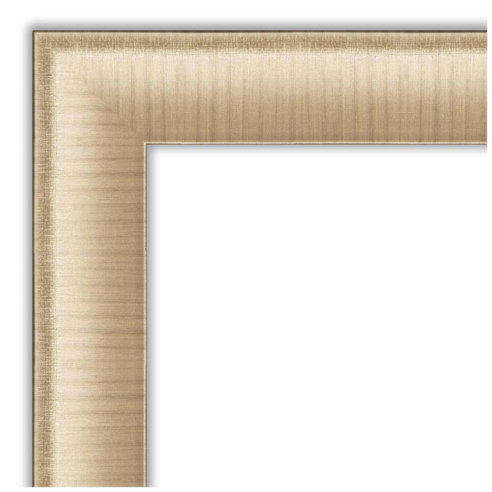 Elegant Brushed Honey Gold 41"x29" Rectangular Wall Mirror