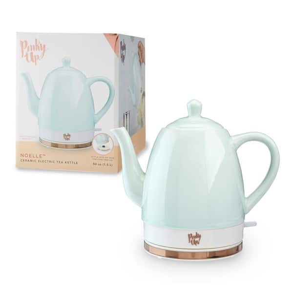 Pinky Up Presley Pistachio 70 oz. Tea Kettle, Stovetop Induction Stainless Steel Whistling Kettle