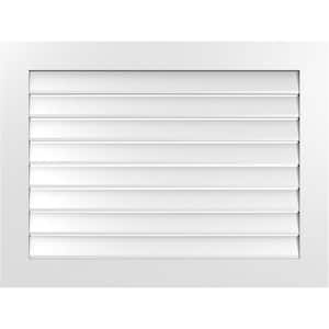 40" x 30" Vertical Surface Mount PVC Gable Vent: Functional with Standard Frame