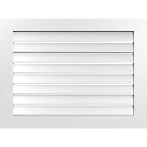 Ekena Millwork 40" x 30" Vertical Surface Mount PVC Gable Vent: Functional with Standard Frame
