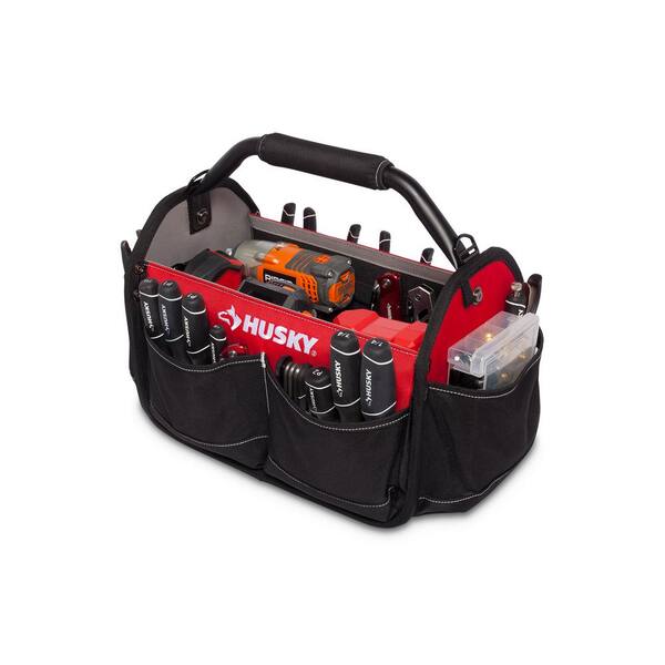 Husky 15 in. Open Tool Tote with Rotating Handle