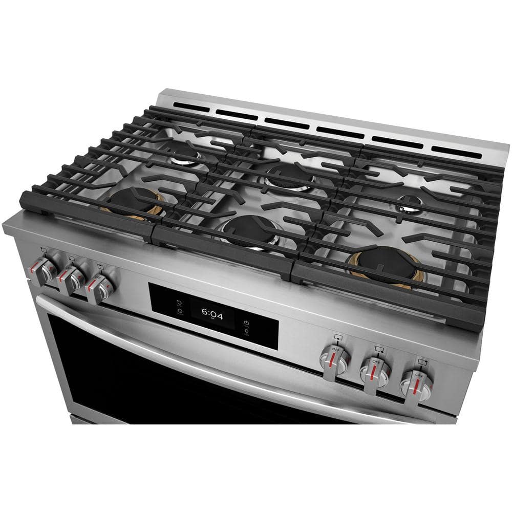 36" Stainless Steel Dual-Fuel Convection Range with Air Fry