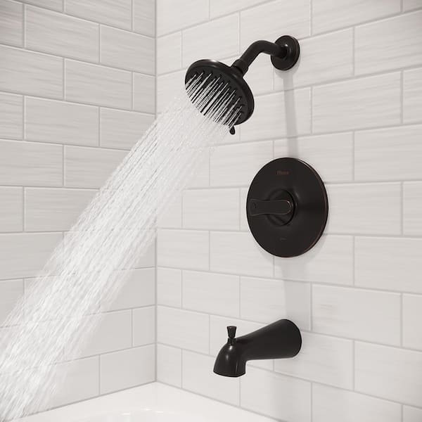 Weller Single Handle Wall Mount Tub and Shower Trim Kit 1.8 GPM in Matte Black [Valve Not Included]