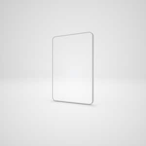 24 in. W x 36 in. H Rectangular Aluminum Framed Wall Bathroom Vanity Mirror in Gun Grey