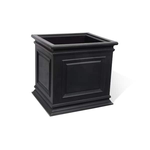 Algreen Covington 20 in. Black Self-Watering Planter