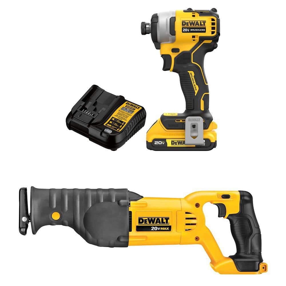 DEWALT ATOMIC 20V MAX Lithium-Ion Brushless Cordless Compact 1/4