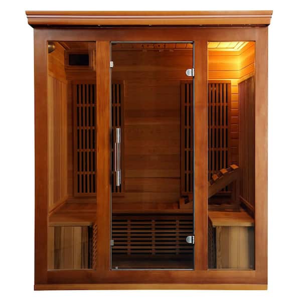 Radiant Sauna 3 to 4-Person Cedar Elite Premium Sauna BSA1315 - The Home  Depot