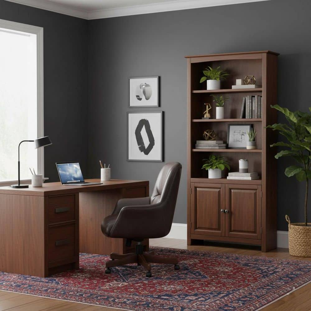 International Concepts 72 in. Espresso Wood 6-shelf Standard