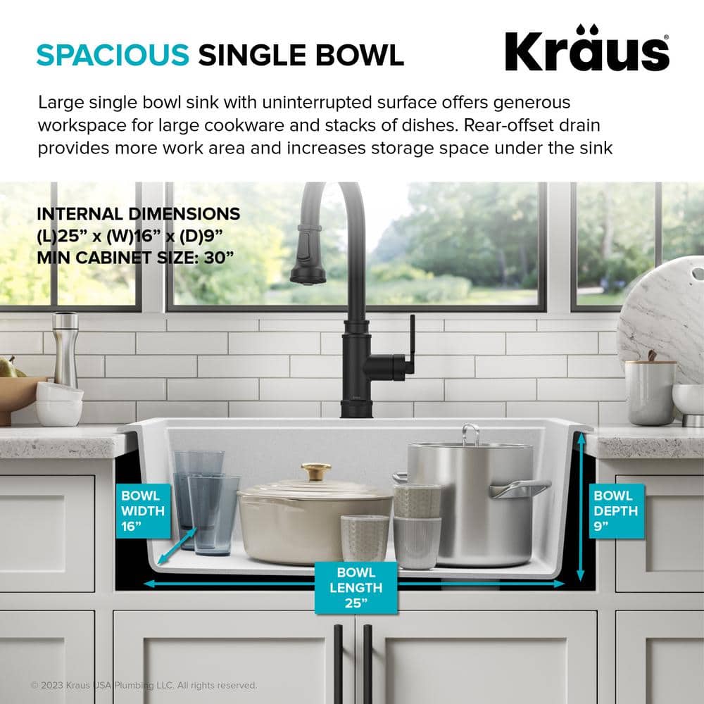 White Granite Composite Single Bowl Kitchen Sink with Accessories