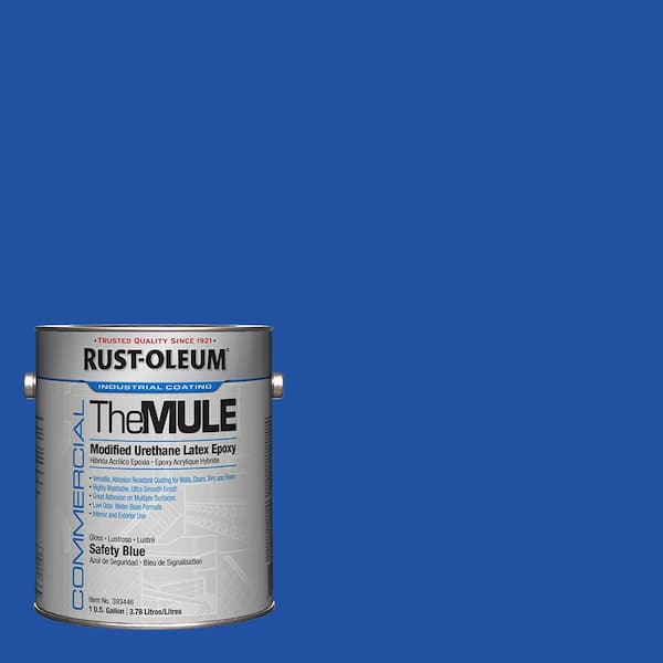 1 gal. The Mule Gloss Safety Blue Latex Epoxy Interior/Exterior Paint (Case of 2)