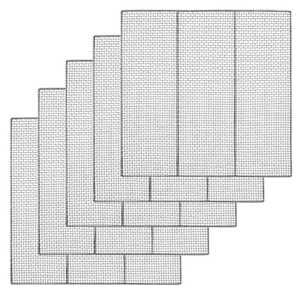 5-Pack 23 x 23 in. 16-Gauge 304 Stainless Steel Commercial Bakery Rack Screen for Cooling and Frying
