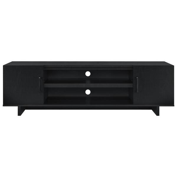 Ameriwood Home Julia 60 in. Black Oak TV Stand for TVs up to 65 in.