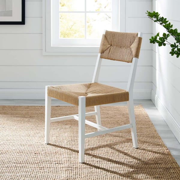 MODWAY Bodie White Natural Wood Dining Chair EEI 5489 WHI NAT