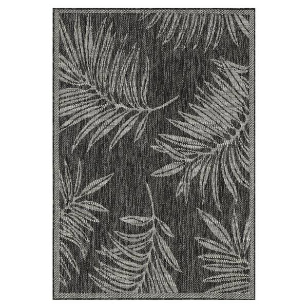 Liana Black and Gray 4 ft. x 6 ft. Indoor/Outdoor Area Rug