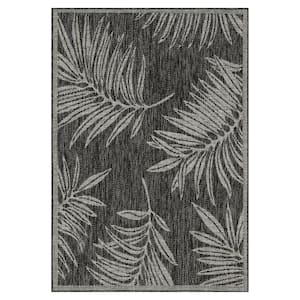 Liana Black and Gray 10 ft. x 13 ft. Indoor/Outdoor Area Rug