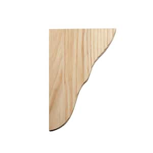 Pine Corbel - 8 in. x 5 in. x 0.75 in.- Unfinished Sanded Wood - DIY Home Decor Wall Shelving Corbel