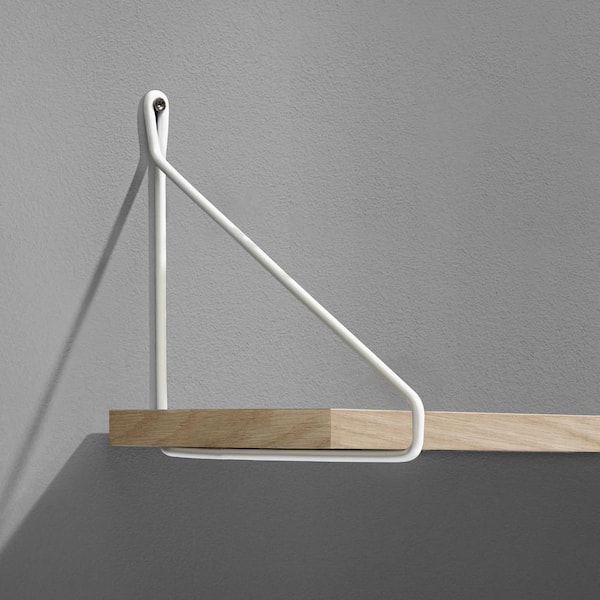 FIL 8.3 in. White Steel Shelf Bracket