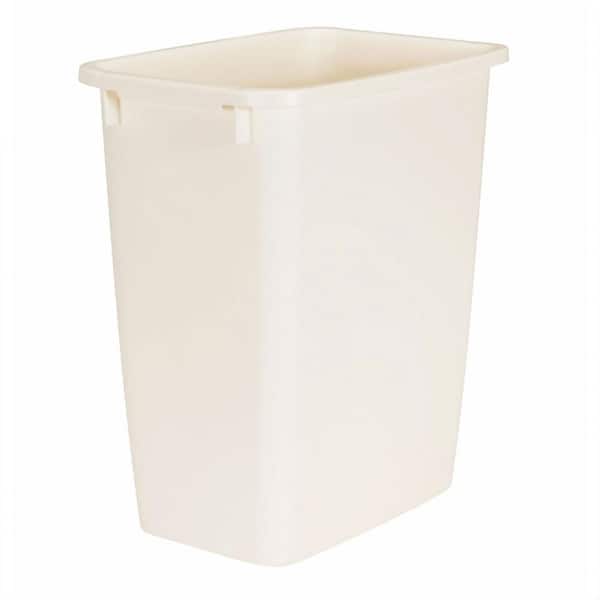 Rubbermaid 13 Gallon Rectangular Spring-Top Lid LinerLock Kitchen, Home, or  Office Wastebasket Trash Can for Tall Trash Bags, White (3 Pack)
