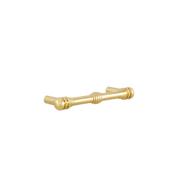 Charlotte 3-1/4 in. (83 mm) Center-to-Center Traditional Polished Gold Bar Drawer Pull