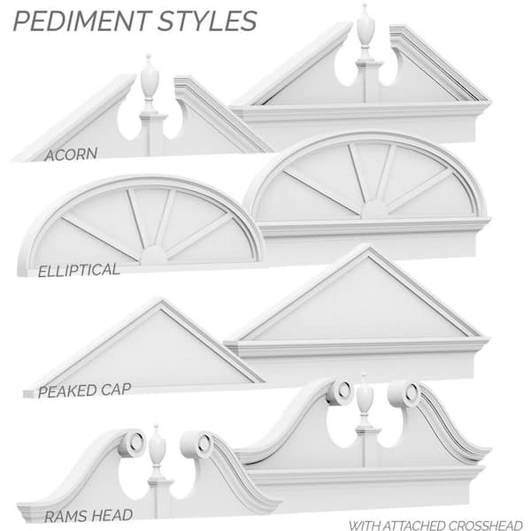 Ekena Millwork GBP084X21X0206SAR00 84"W X 21"H X 2"D X 6"F, 6/12 Pitch, Saratoga Architectural Grade PVC Gable Bracket