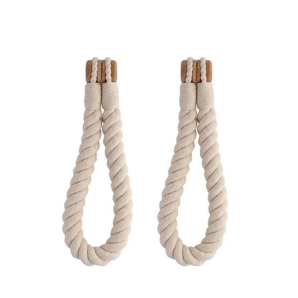 Martin Ecru Twisted Cotton Magnetic Curtain Tie Back 19.75 in. L (Set of 2)