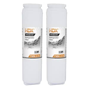 FMM-2-S Standard Refrigerator Water Filter Replacement Fits Whirlpool Filter 4 (2-Pack)
