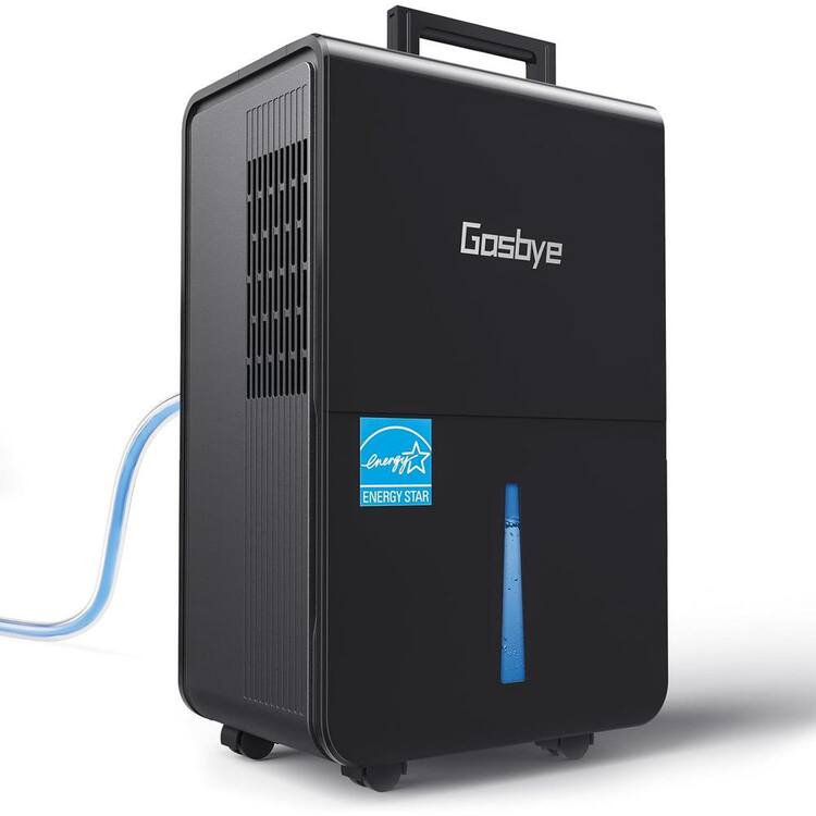 Adrinfly 55 Pints 4500 Sq. Ft. Dehumidifier for Large Room with Drain Hose, Humidity Control and Auto-restart in Black