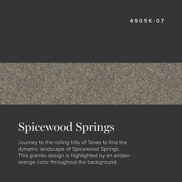 5 ft. x 10 ft. Laminate Sheet in Spicewood Springs with Standard Fine Velvet Texture Finish