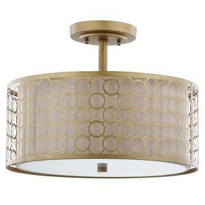 flush mount semi antique gold light giotta safavieh lights lighting type