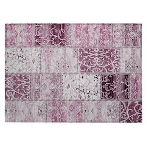 Chantille ACN566 Burgundy 1 ft. 8 in. x 2 ft. 6 in. Machine Washable Indoor/Outdoor Geometric Area Rug