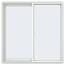 JELD-WEN 47.5 in. x 47.5 in. V-2500 Series White Vinyl Right-Handed ...