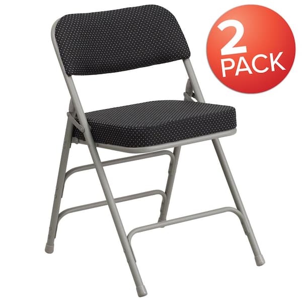 Carnegy Avenue Black Metal Folding Chair (2-Pack)