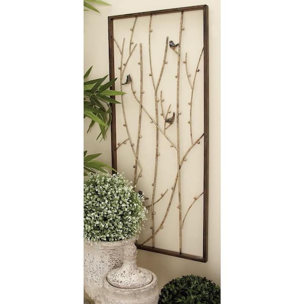 Litton Lane Metal Black Bird Wall Decor (Set of 2)
