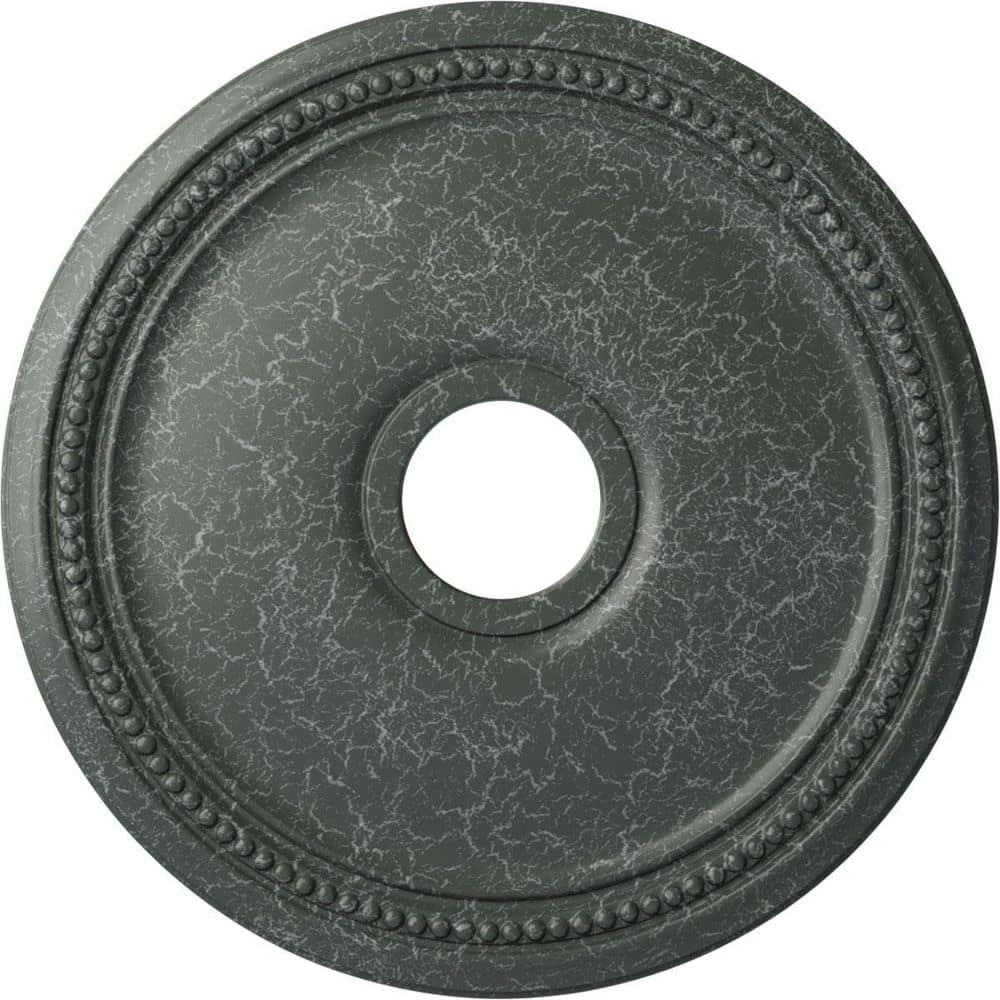ekena millwork 18 od x 3 5/8 id x 1 1/8 p diane ceiling medallion (fits canopies up to 5 3/8 )  hand-painted athenian green crackle
