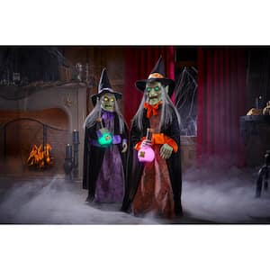 3 ft. Animated LED Potion Witch 2-Pack