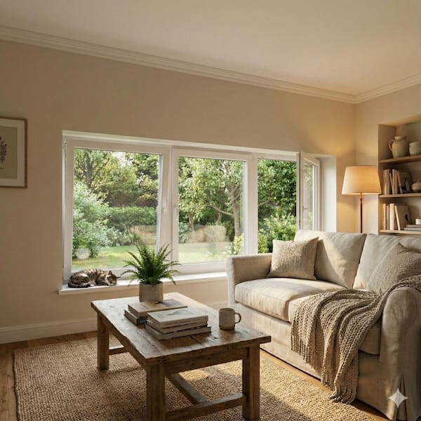 Avora Doors and Windows 96 in. x 48 in. Elite Euro White Exterior