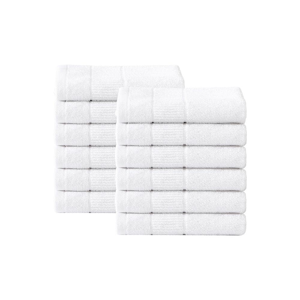 White Cotton Fast-Drying 2-Piece Washcloth Set