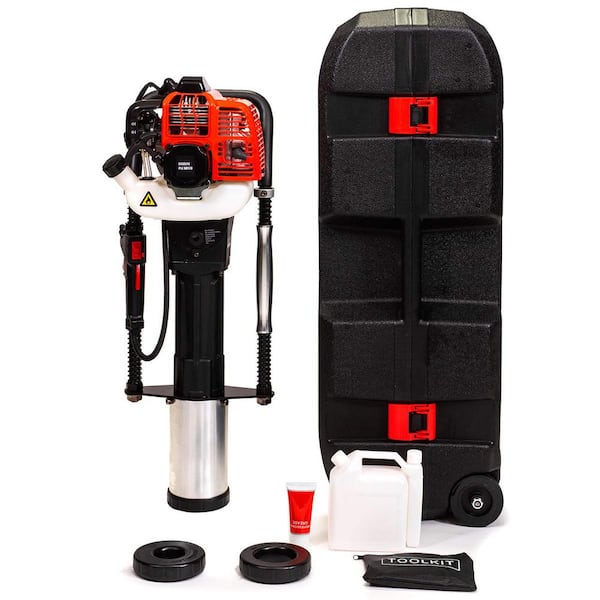 XtremepowerUS 52cc Gas-Powered 2-Stroke T-Post Fence Post Driver with Toolkit and Storage Case, EPA Certified