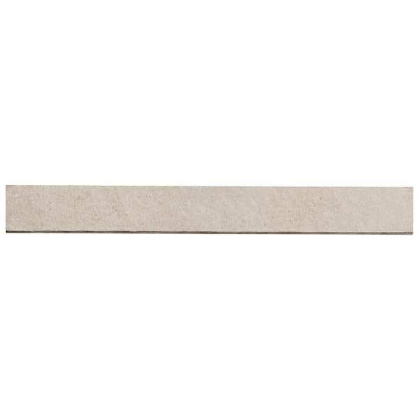 Monolith Crema Beige 3 in. x 24 in. Matte Porcelain Bullnose Trim (0.46 sq. ft./each)
