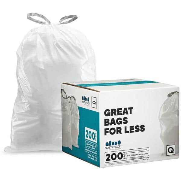 Plasticplace 20-30 Gallon Trash Bags - Green, case of 200 bags