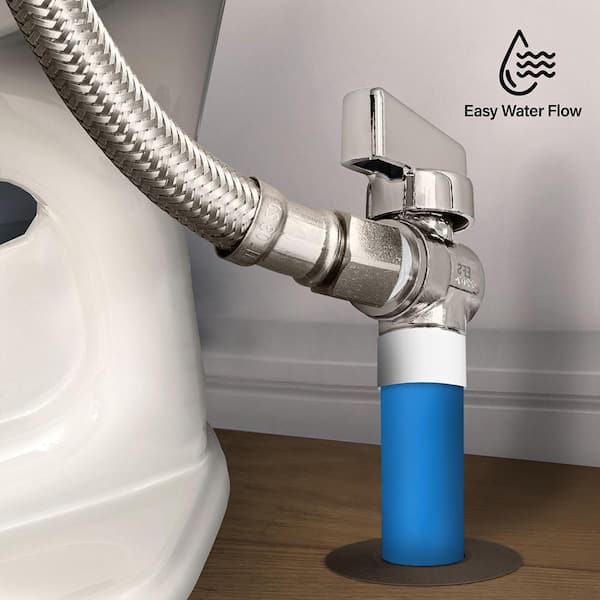 2 PCS 1/4 Turn Angle Stop Valve 3/8" OD Compression X 1/2" PEX - View #7