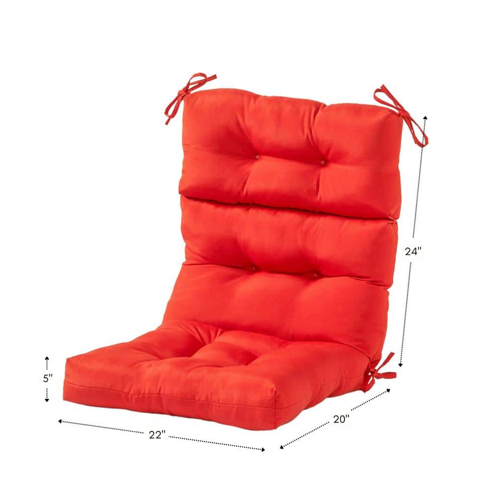 Salsa 44" x 22" High Back Outdoor Chair Cushion with Recycled Polyfill