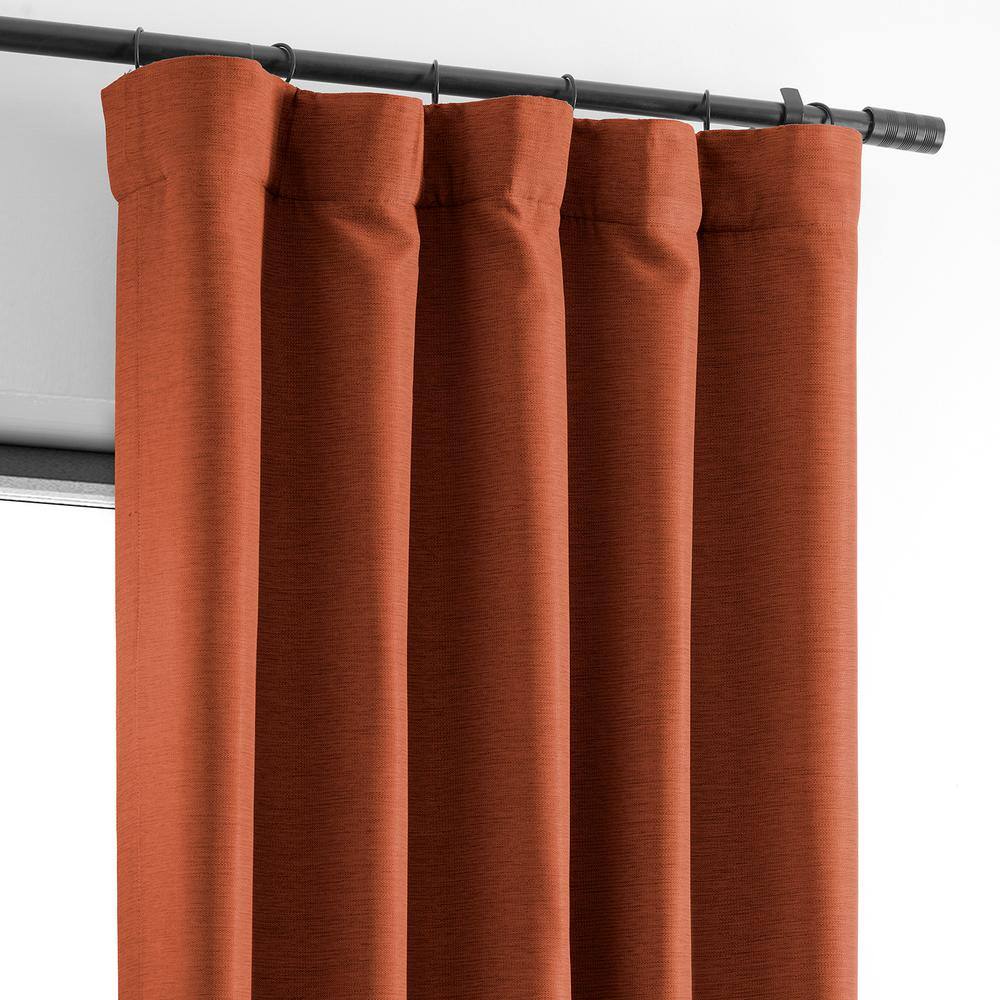 Persimmon Blackout Polyester Rod Pocket Drape Panel
