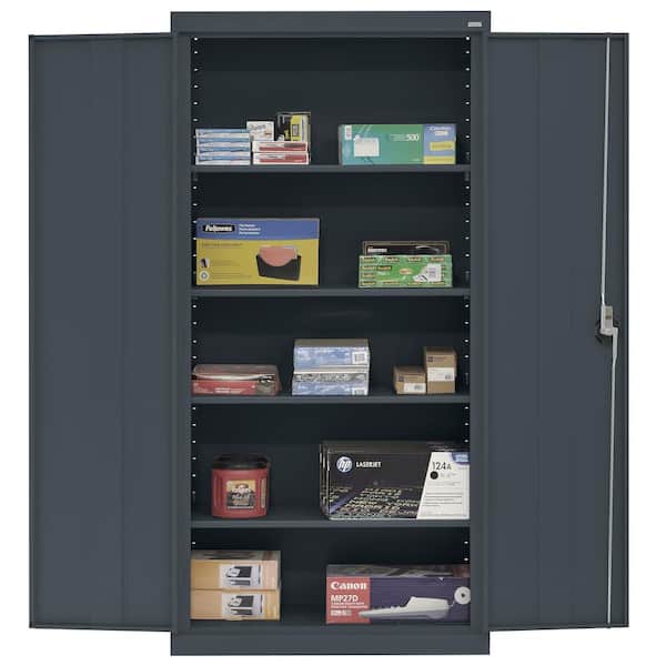 Sandusky Elite Series Steel Freestanding Garage Cabinet in Charcoal (36 in. W x 72 in. H x 24 in. D) EA4R362472-02 - The Home Depot Sandusky Elite Series Steel Freestanding Garage Cabinet in Charcoal (36 in. W x 72 in. H x 24 in. D) EA4R362472-02 - The Home Depot