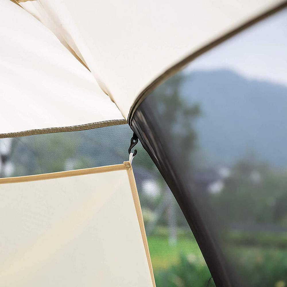 Beige Oxford Fabric Sun Shade Sail for 6'x6' Tent, Pack of 2