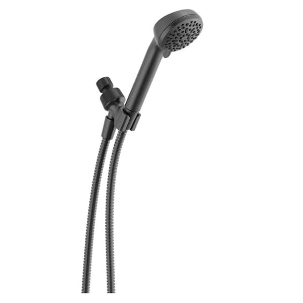 4-Spray Wall Mount Handheld Shower Head 1.75 GPM in Matte Black