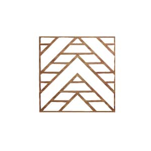 15-3/8" x 15-3/8" x 1/4" Medium Gilcrest Decorative Fretwork Wood Wall Panels, Walnut (50-Pack)