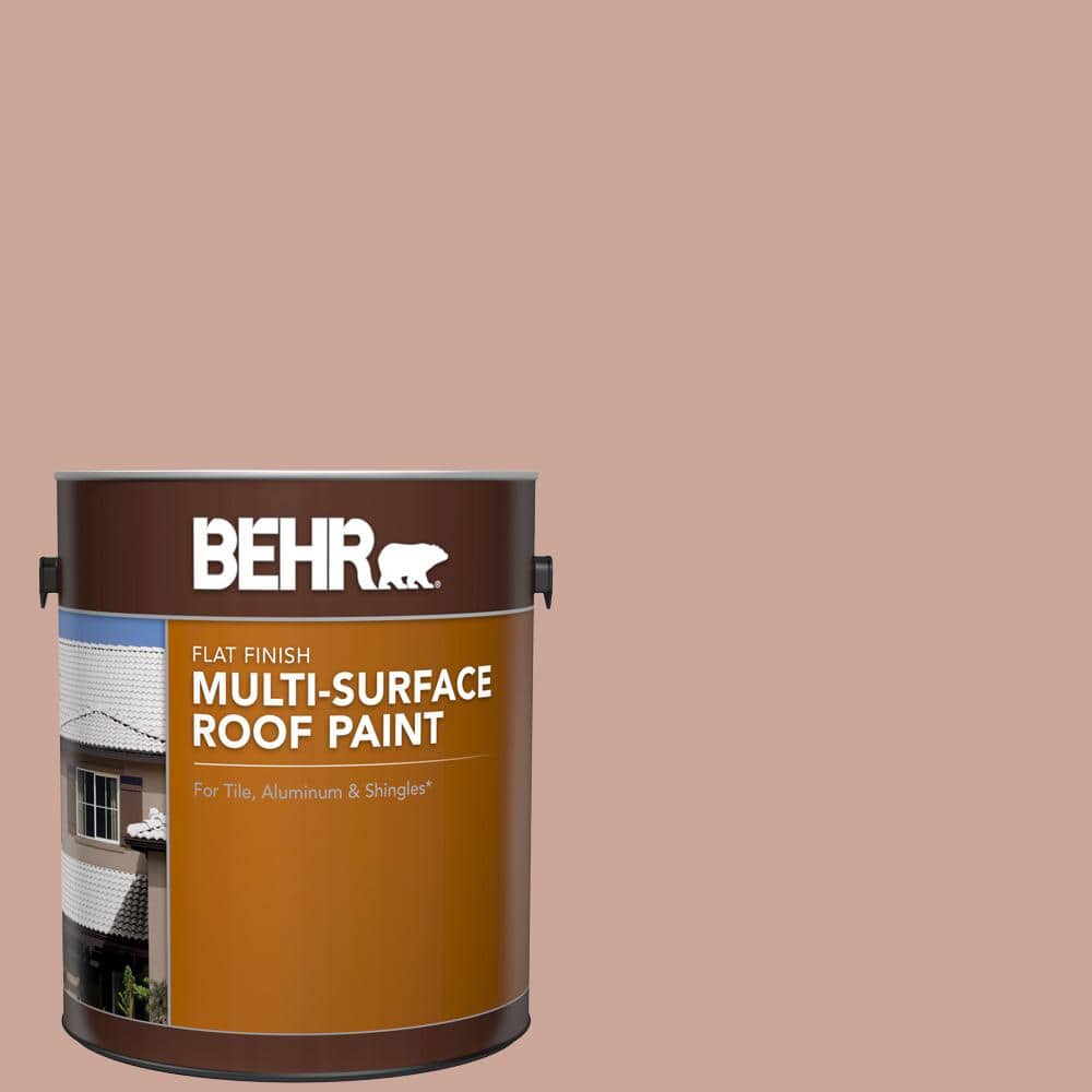 1 gal. #MS-03 Ocean Coral Flat Multi-Surface Exterior Roof Paint